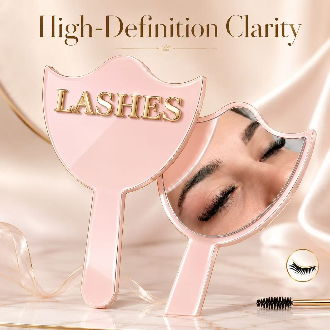 Eyelash Extension Aftercare - Specchio in Vetro HD con Manico