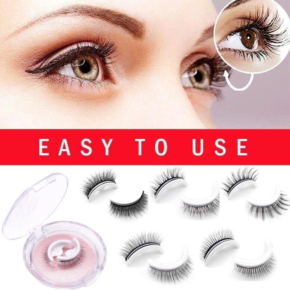 Eyelash Extension With Glue - 1 Paio di Ciglia Finte Riutilizzabili